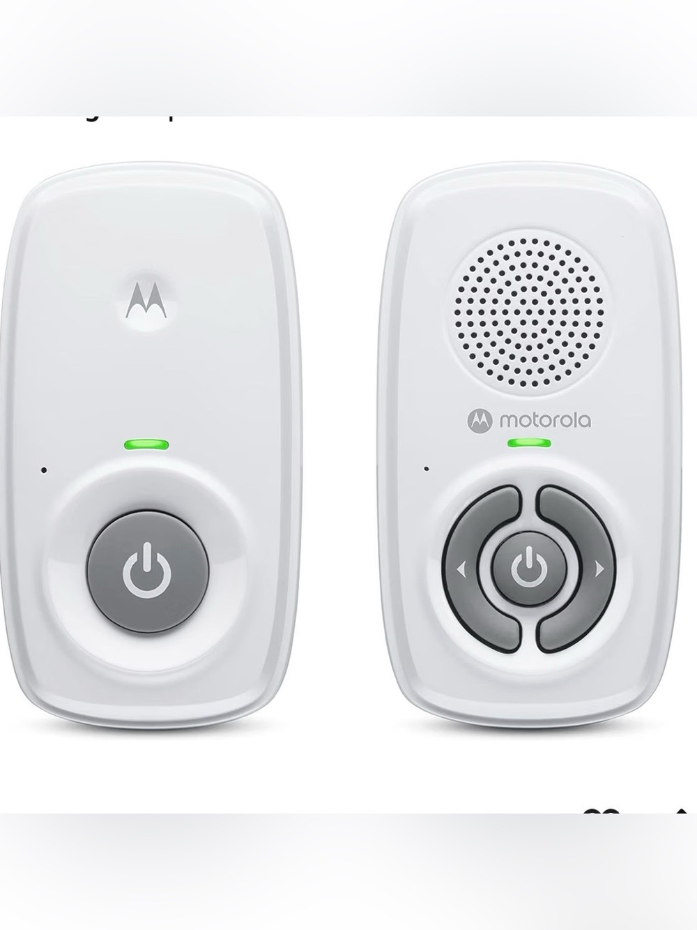 Motorola White and Gray Baby Audio Monitor Pair
